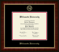 Willamette University Gold Embossed Diploma Frame in Murano