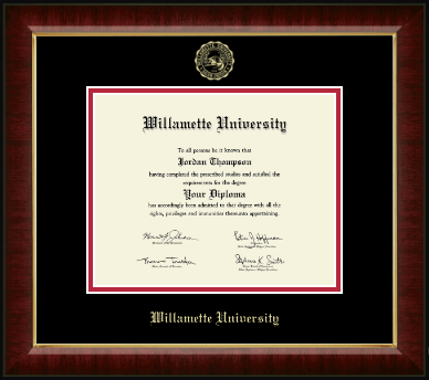 Willamette University diploma frame - Gold Embossed Diploma Frame in Murano