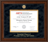 American Board of Physical Therapy Specialties Presidential Masterpiece Certificate Frame in Madison