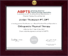 American Board of Physical Therapy Specialties Century Gold Engraved Certificate Frame in Cordova