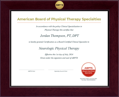 American Board of Physical Therapy Specialties certificate frame - Century Gold Engraved Certificate Frame in Cordova