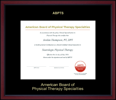American Board of Physical Therapy Specialties certificate frame - Gold Embossed Certificate Frame in Academy