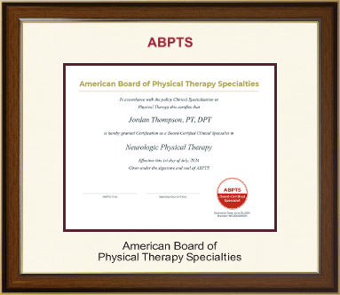 American Board of Physical Therapy Specialties certificate frame - Dimensions Certificate Frame in Westwood
