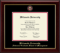 Willamette University diploma frame - Masterpiece Medallion Diploma Frame in Gallery