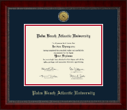 Palm Beach Atlantic University Gold Engraved Medallion Diploma Frame in Sutton