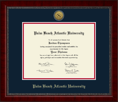 Palm Beach Atlantic University diploma frame - Gold Engraved Medallion Diploma Frame in Sutton