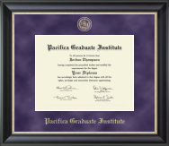 Pacifica Graduate Institute Regal Edition Diploma Frame in Noir
