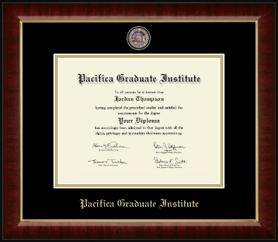 Pacifica Graduate Institute diploma frame - Masterpiece Medallion Diploma Frame in Murano