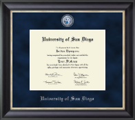 University of San Diego Regal Edition Diploma Frame in Noir