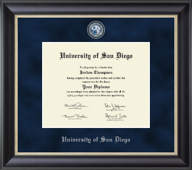 University of San Diego diploma frame - Regal Edition Diploma Frame in Noir
