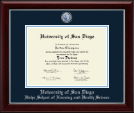 University of San Diego Masterpiece Medallion Diploma Frame in Gallery Silver