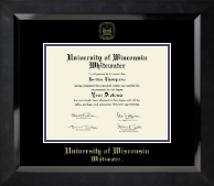 University of Wisconsin Whitewater Silver Embossed Diploma Frame in Eclipse