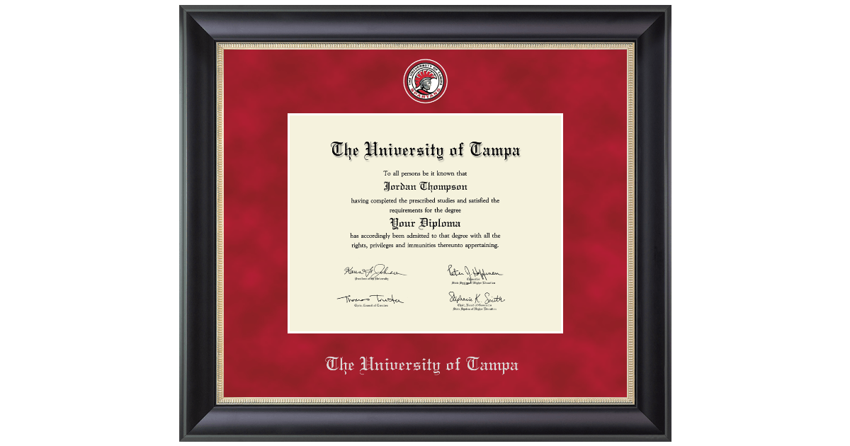 Regal Edition Diploma Frame in Noir University of Tampa Item 401701