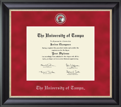 University of Tampa diploma frame - Regal Edition Diploma Frame in Noir