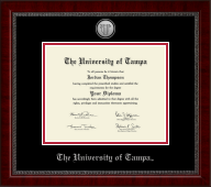 University of Tampa diploma frame - Silver Engraved Medallion Diploma Frame in Sutton