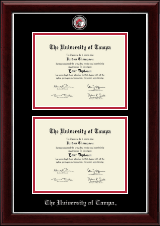 University of Tampa Masterpiece Medallion Double Diploma Frame in Gallery Silver