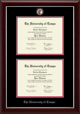 University of Tampa diploma frame - Masterpiece Medallion Double Diploma Frame in Gallery Silver