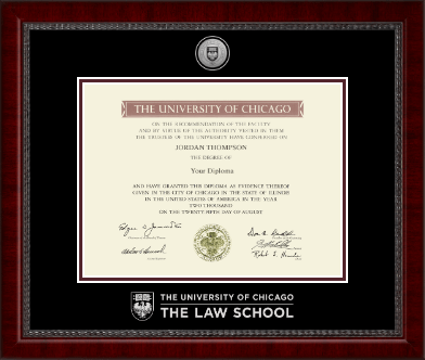 University of Chicago diploma frame - Silver Engraved Medallion Diploma Frame in Sutton