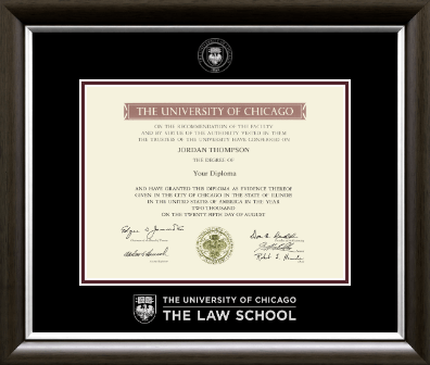 University of Chicago diploma frame - Silver Embossed Diploma Frame in Devonshire