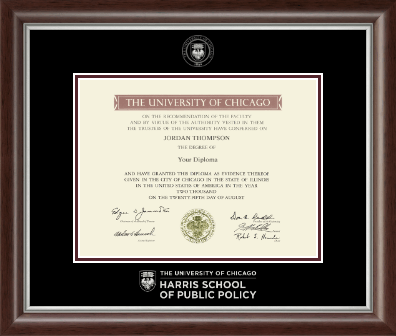 University of Chicago diploma frame - Silver Embossed Diploma Frame in Devonshire