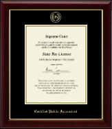 Certified Public Accountant Gold Embossed Certificate Frame in Gallery