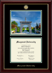 Marywood University diploma frame - Campus Scene Masterpiece Medallion Diploma Frame in Gallery