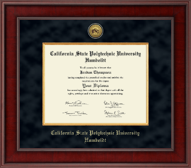 California State Polytechnic University Humboldt diploma frame - Presidential Gold Engraved Diploma Frame in Jefferson