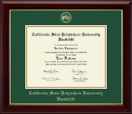 California State Polytechnic University Humboldt Gold Embossed Diploma Frame in Gallery