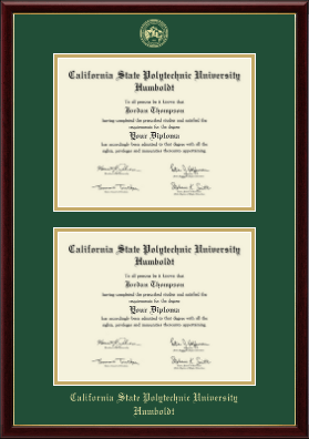 California State Polytechnic University Humboldt diploma frame - Double Diploma Frame in Galleria