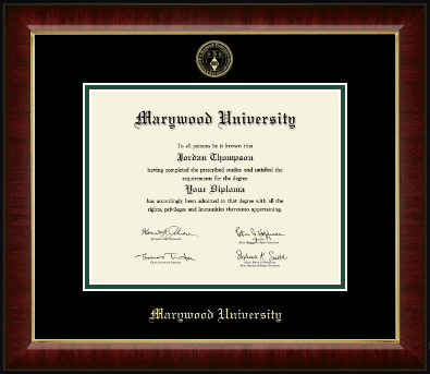 Marywood University diploma frame - Gold Embossed Diploma Frame in Murano