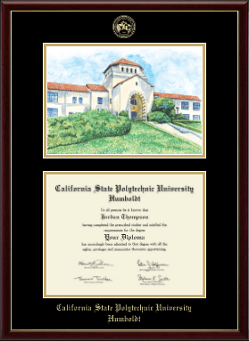 California State Polytechnic University Humboldt diploma frame - Campus Scene Diploma Frame in Galleria