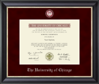 University of Chicago Regal Edition Diploma Frame in Noir