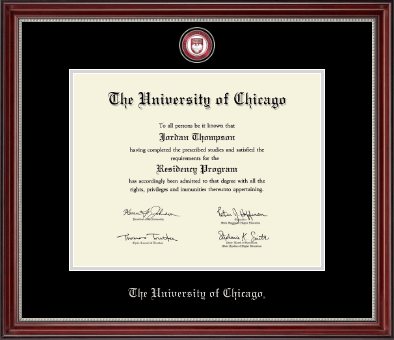 University of Chicago certificate frame - Masterpiece Medallion Certificate Frame in Kensington Silver