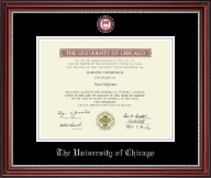 University of Chicago Masterpiece Medallion Diploma Frame in Kensington Silver