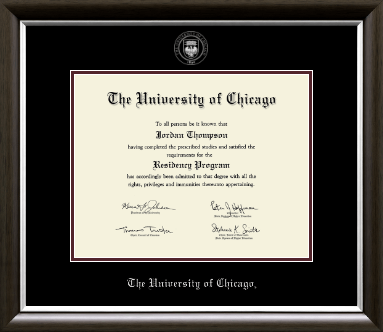University of Chicago certificate frame - Silver Embossed Certificate Frame in Devonshire
