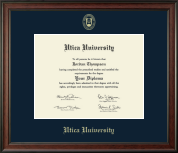 Utica University diploma frame - Gold Embossed Diploma Frame in Studio