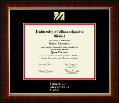 University of Massachusetts Global diploma frame - Gold Embossed Diploma Frame in Murano