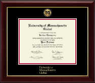 University of Massachusetts Global diploma frame - Gold Engraved Medallion Diploma Frame in Gallery
