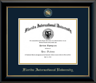 Florida International University diploma frame - Masterpiece Medallion Diploma Frame in Onyx Gold