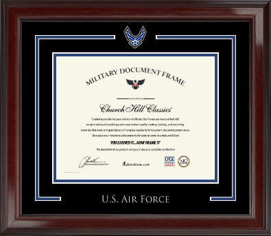 United States Air Force diploma frame - Spirit Medallion Certificate Frame in Encore