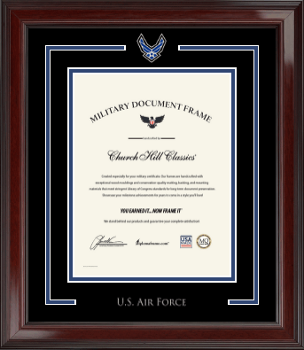 United States Air Force certificate frame - Spirit Medallion Certificate Frame in Encore