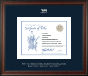 U.S. Dog Agility Association certificate frame - Silver Embossed Agility Certificate Frame in Studio