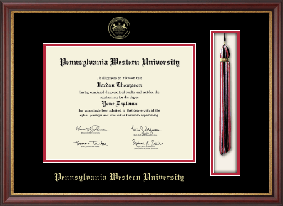 Pennsylvania Western University diploma frame - Tassel & Cord Diploma Frame in Newport