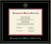 Pennsylvania Western University Gold Embossed Diploma Frame in Onexa Gold