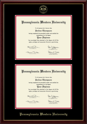 Pennsylvania Western University diploma frame - Double Diploma Frame in Galleria