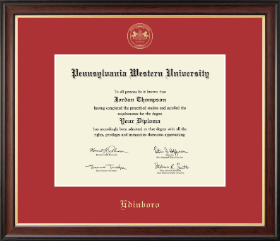 Pennsylvania Western University diploma frame - Gold Embossed Diploma Frame in Studio Gold