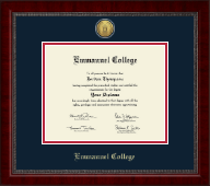 Emmanuel College diploma frame - Gold Engraved Medallion Diploma Frame in Sutton