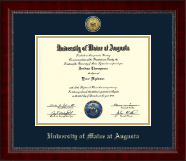 University of Maine at Augusta diploma frame - Gold Engraved Medallion Diploma Frame in Sutton