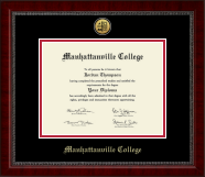 Manhattanville  College diploma frame - Gold Engraved Medallion Diploma Frame in Sutton