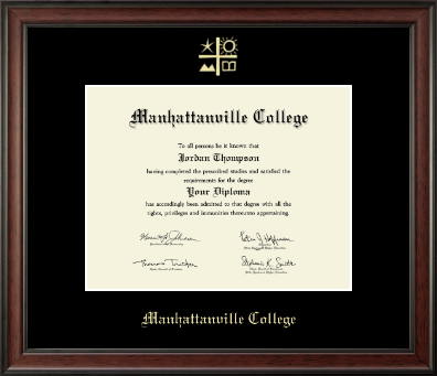 Manhattanville  College diploma frame - Gold Embossed Diploma Frame in Studio
